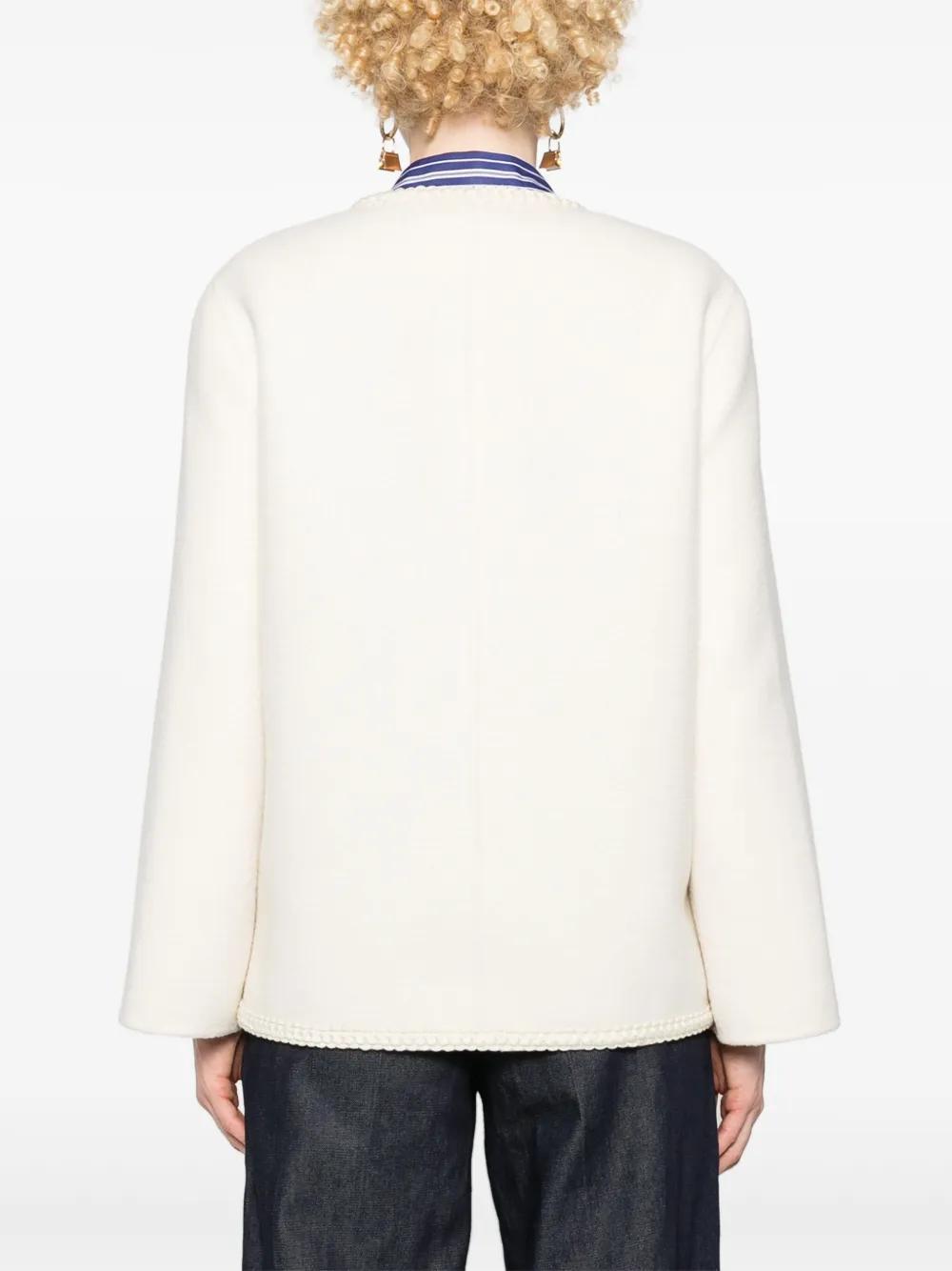 braided-trim felted jacket Product Image