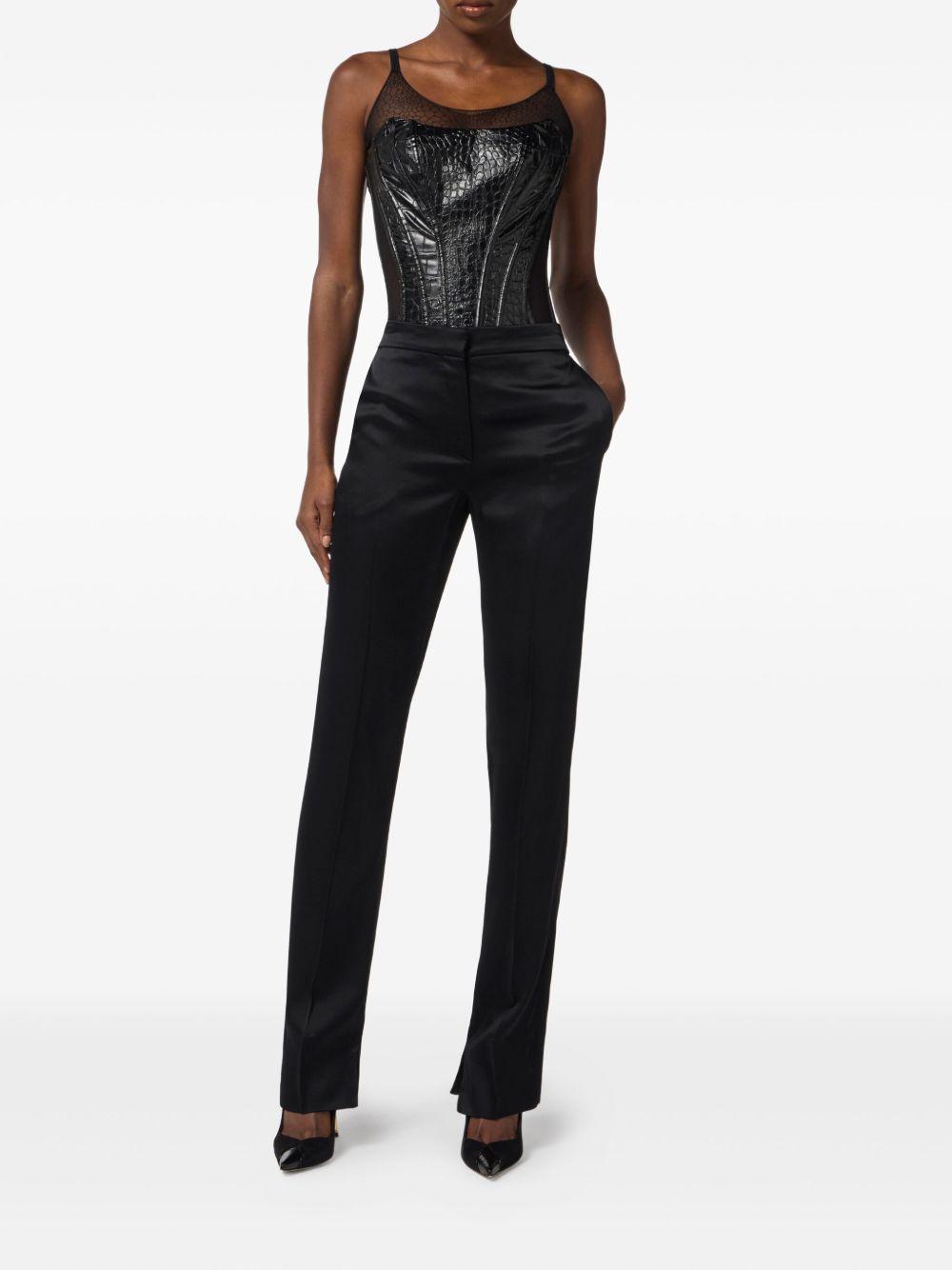 crocodile-effect corset top Product Image