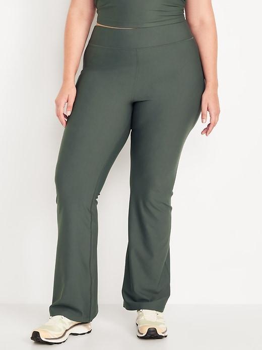 Extra High-Waisted PowerSoft Rib Flare Leggings Product Image