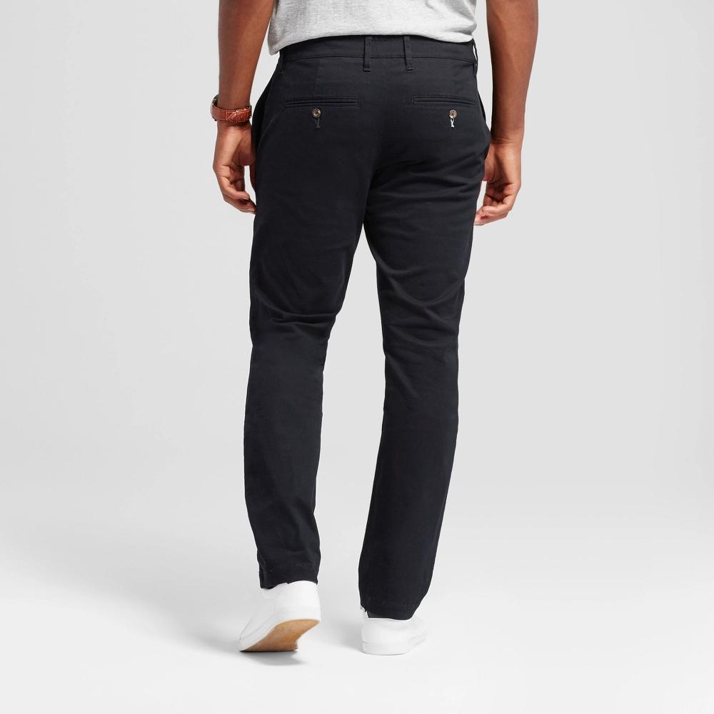 Men's Every Wear Fit Chino Pants - Goodfellow & Co™ Black 33x30: Heavyweight Twill, Mid Rise Product Image