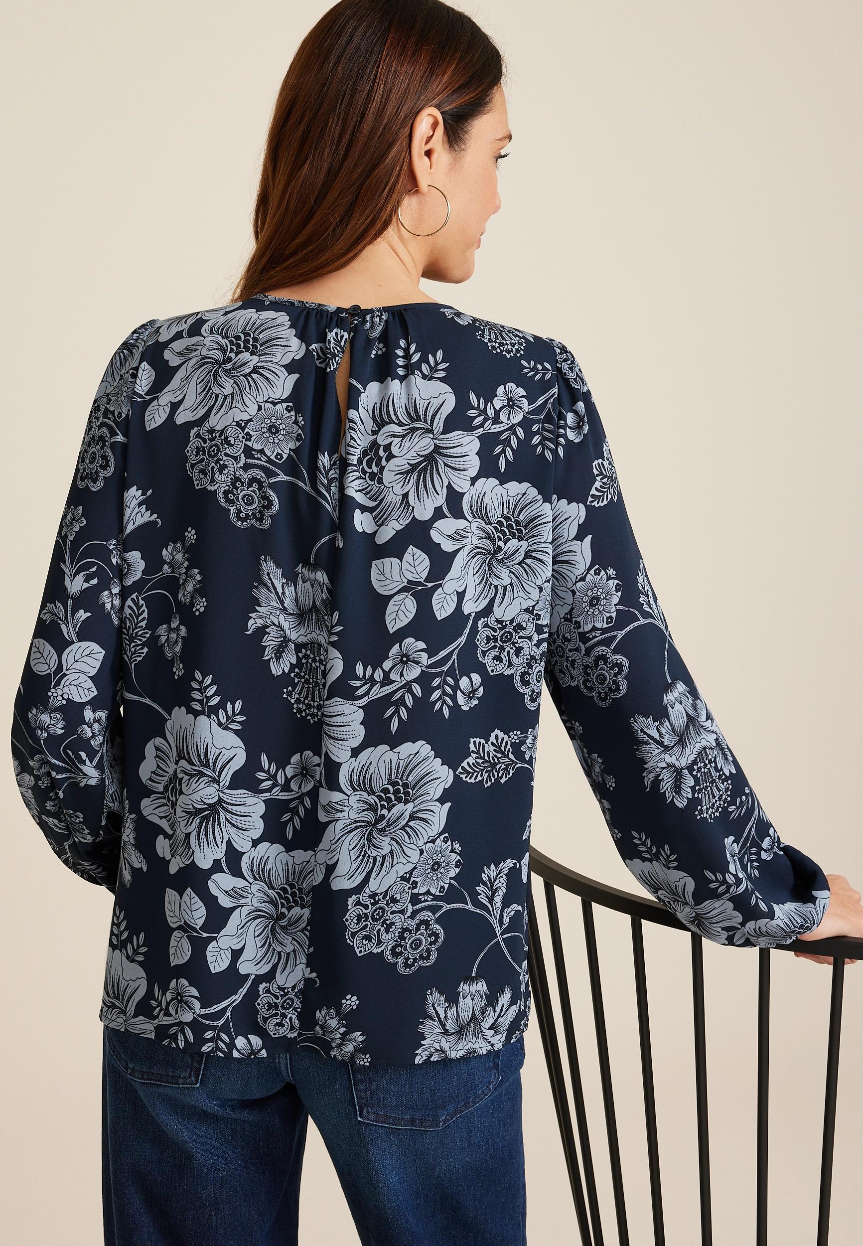 Maurices Womens Large Size Leighton Long Sleeve Blouse Product Image
