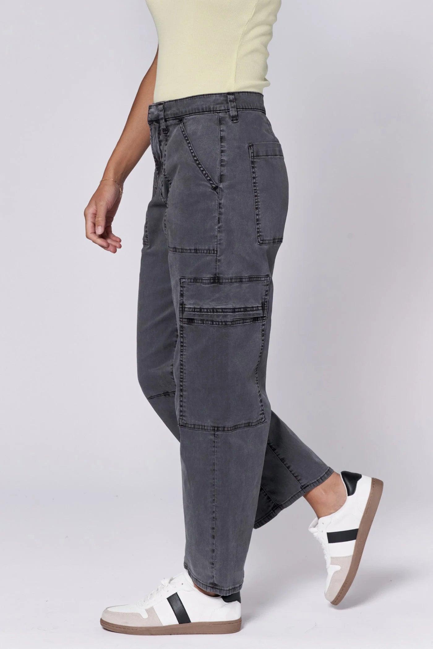 Lasso High Rise Cropped Baggy Fit Pants Product Image