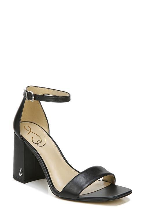 Sam Edelman Daniella Leather Ankle Strap Square Toe Dress Sandals Product Image