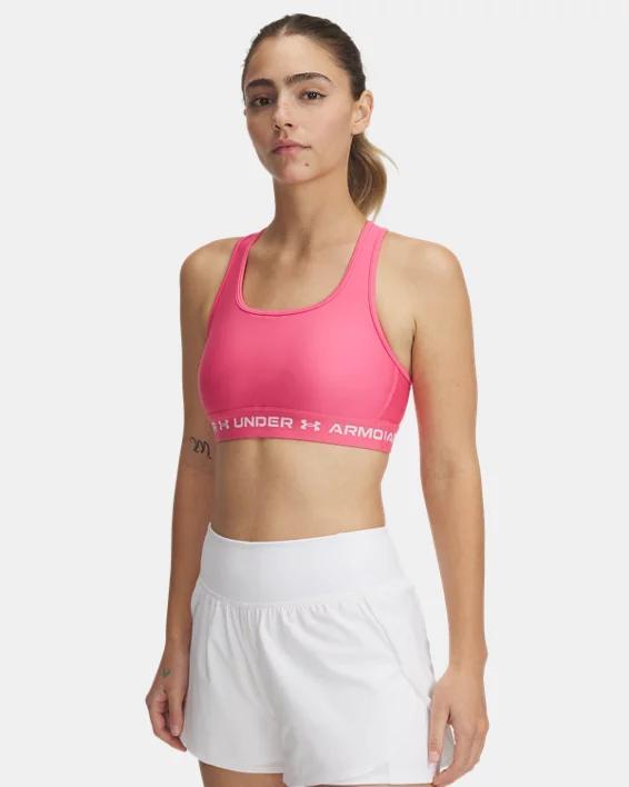 Plus Size Under Armour Crossback 2.0 Medium-Impact Sports Bra, Women's, Size: 1XL, Super Pink Product Image