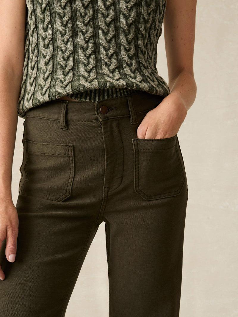 Stretch Terry Patch Pocket Pant - Forest Olive Product Image