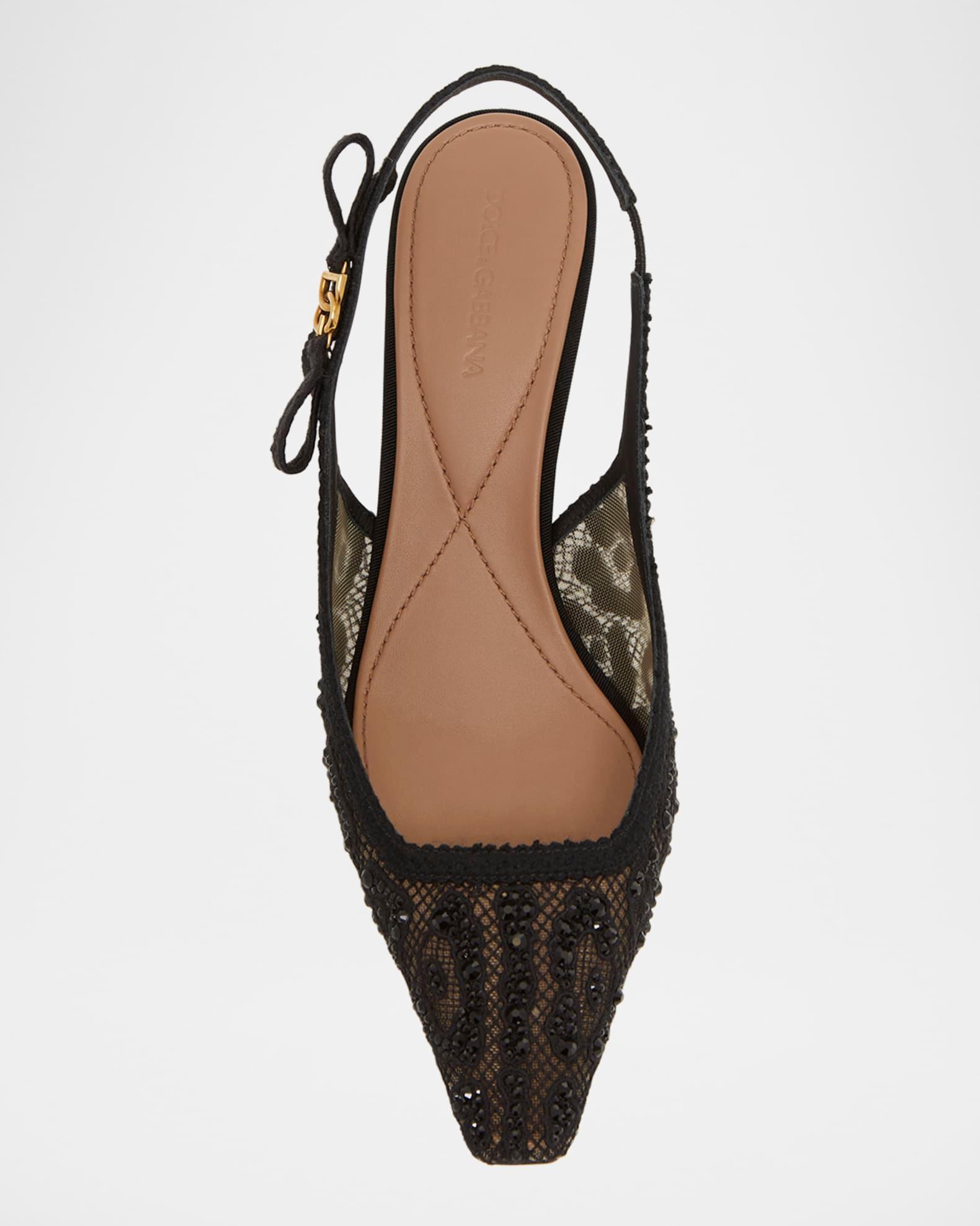 Crystal Lace Slingback Pumps Product Image