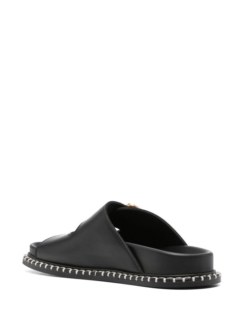 Rebecca leather slides Product Image