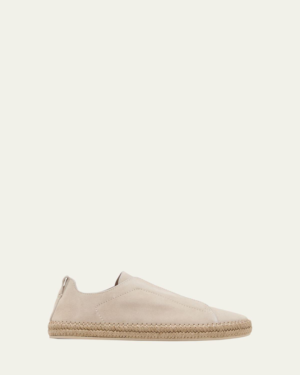 Mens Triple Stitch Suede Espadrille Sneakers Product Image