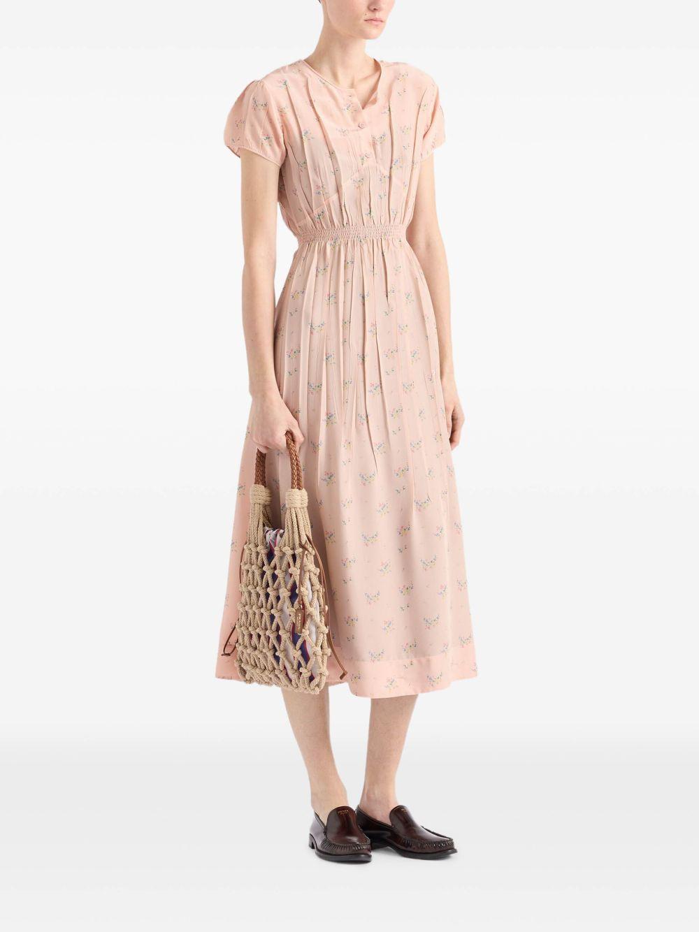 floral pongé midi dress Product Image