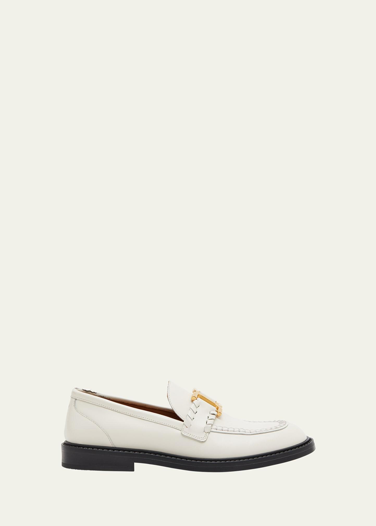 Womens Marcie Logo Buckle Leather Loafers Product Image