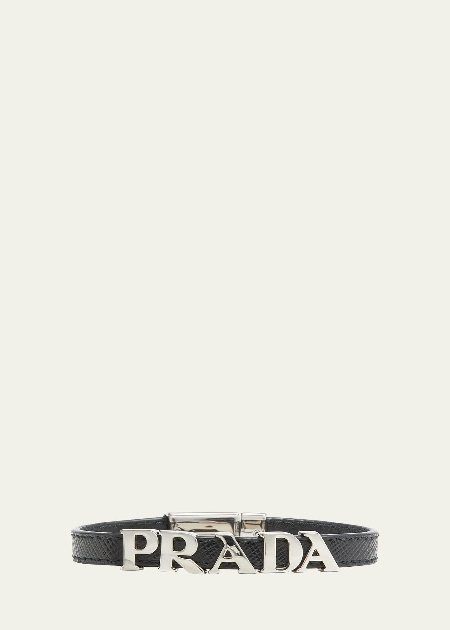 Mens Saffiano Bracelet With Logo Product Image