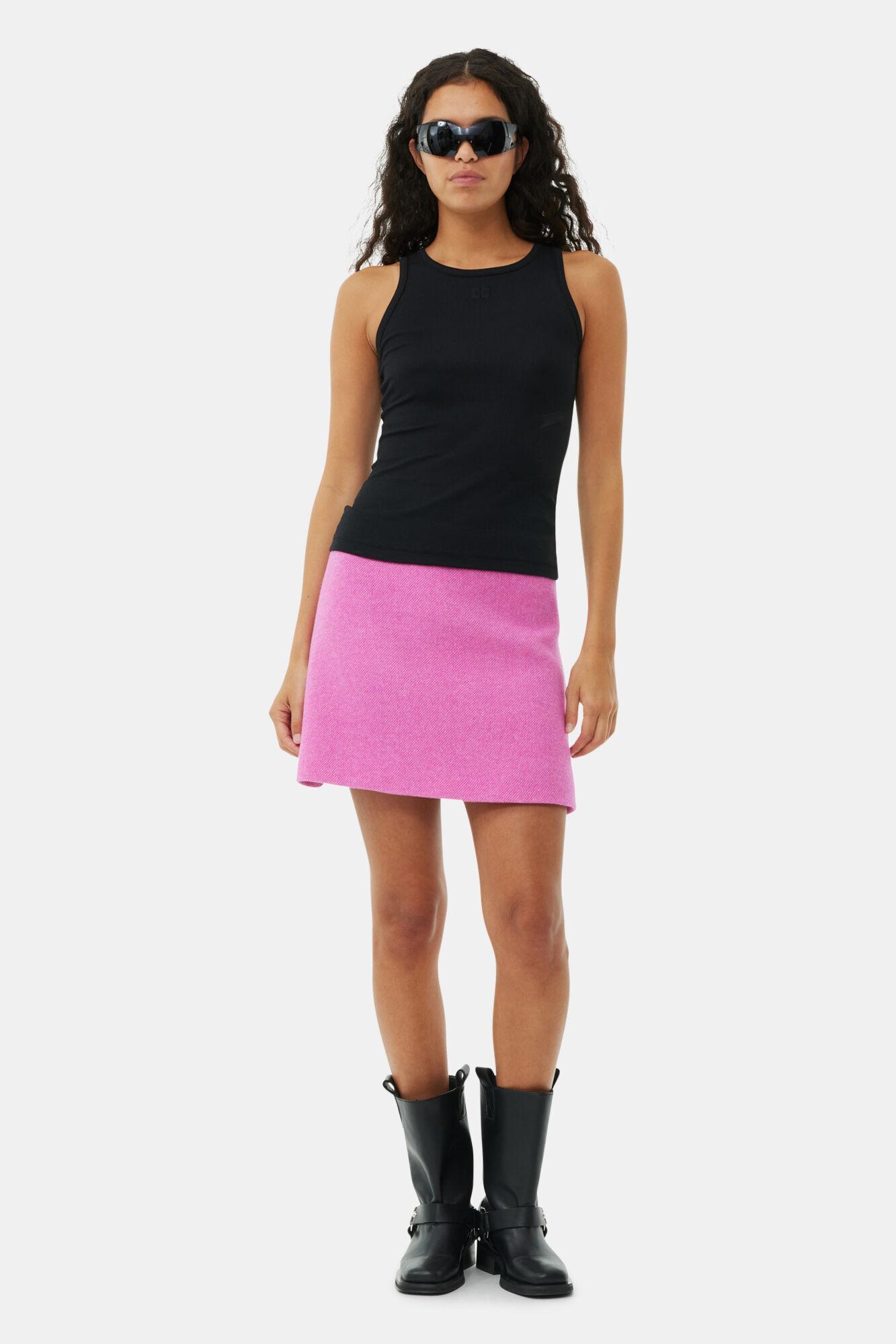 Black Soft Cotton Rib Tank Top Product Image
