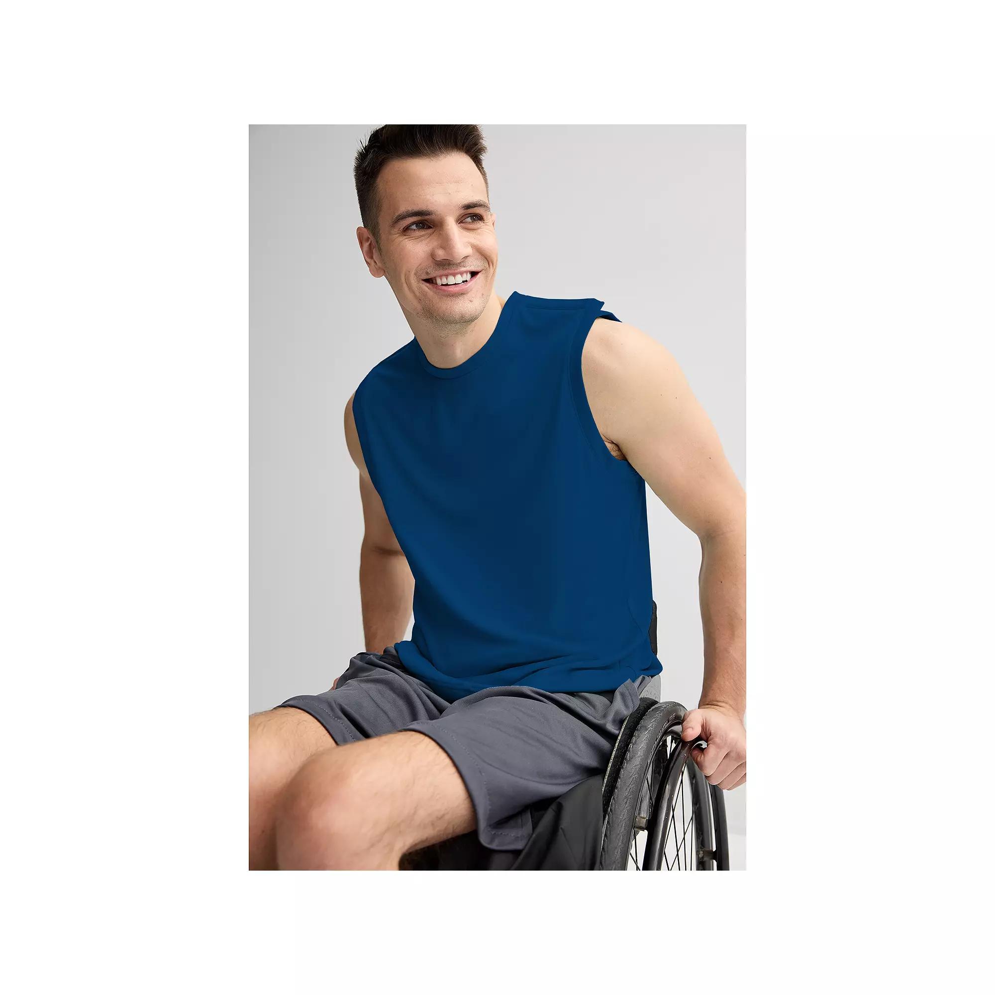 Men's Tek Gear® Adaptive Dry Tek Sleeveless Muscle Shirt, Size: Medium, Blue Lagoon Product Image