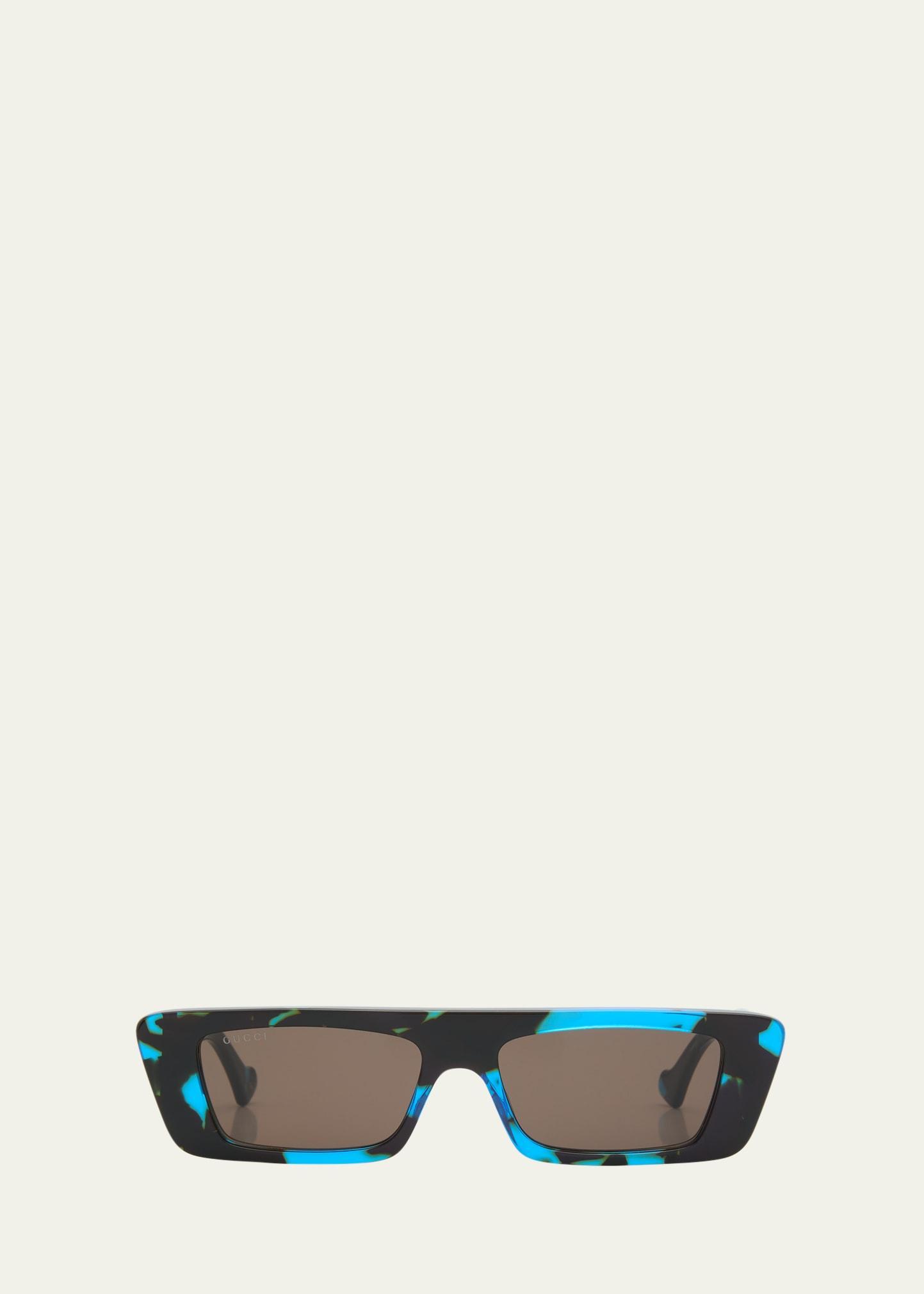Mens Logo Rectangle Acetate Sunglasses Product Image
