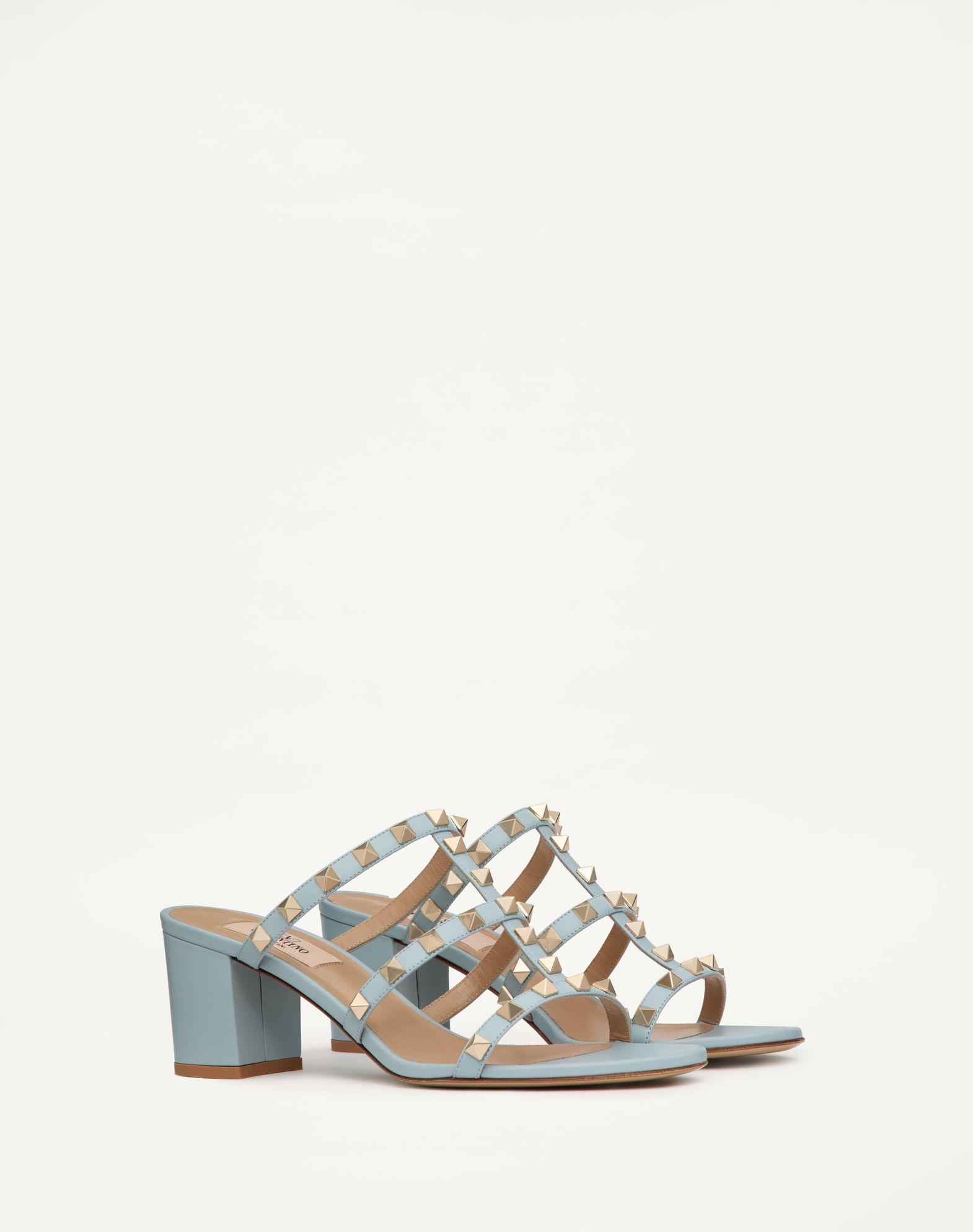 Rockstud Calfskin Leather Slide Sandal 60 Mm Product Image