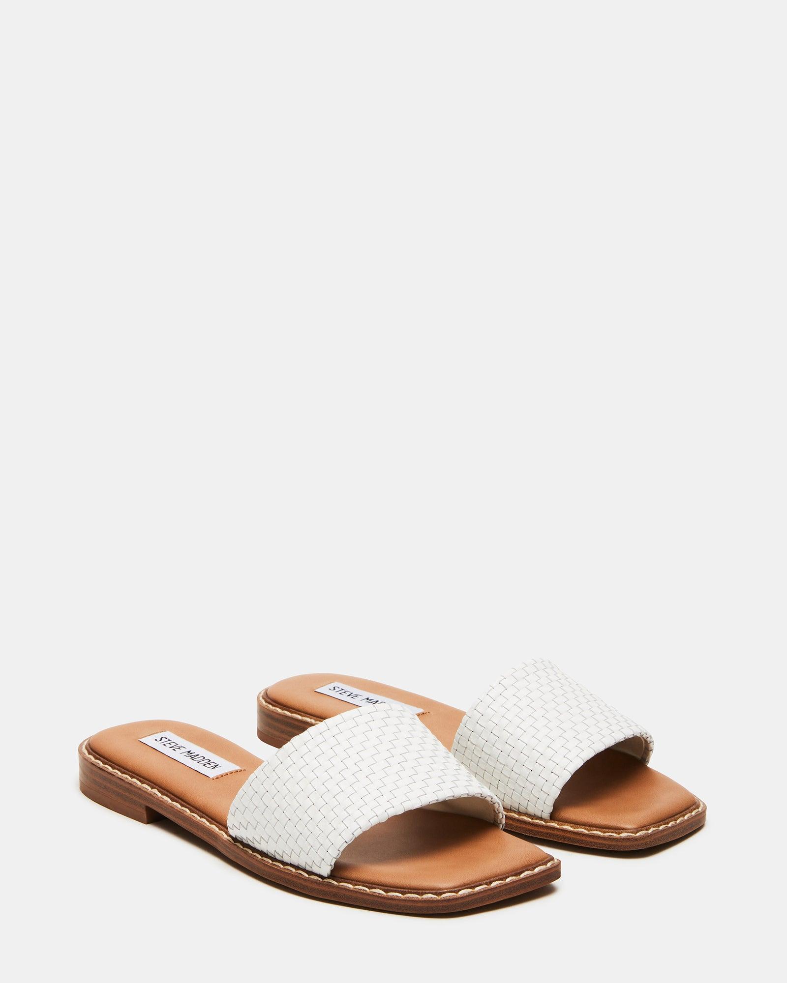 SANDRA WOVEN WHITE LEATHER Female Product Image