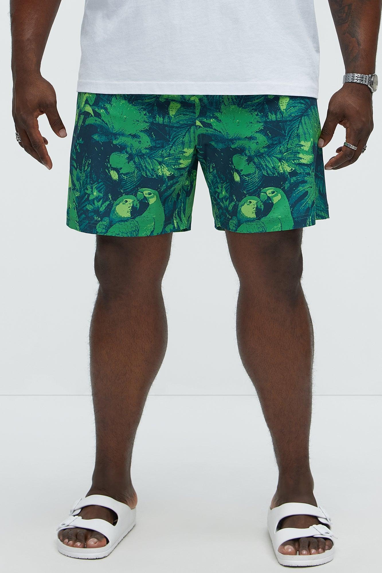 Paradise Garden Swim Classic Trunk - Green/combo Product Image