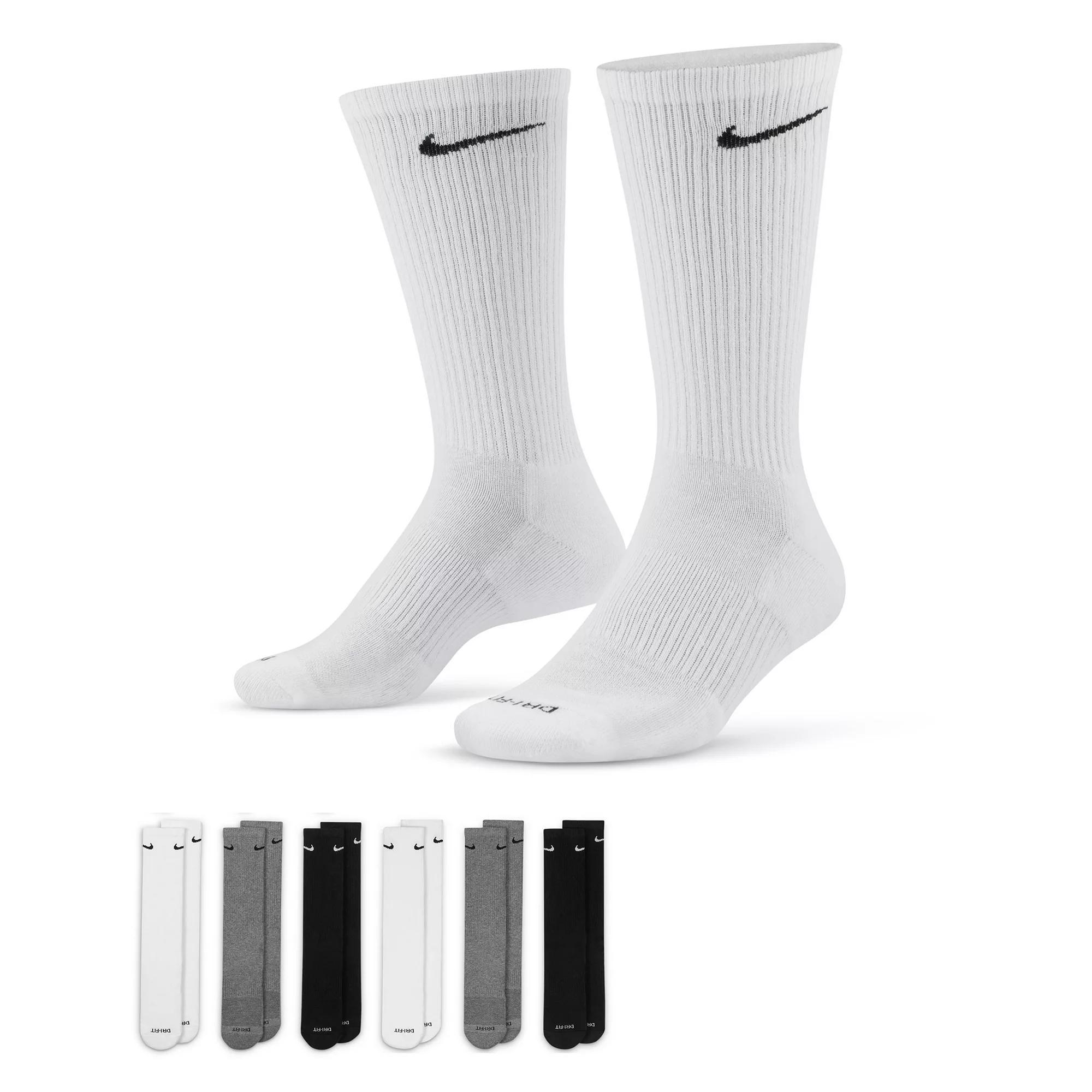 Mens Nike 6-pack Everyday Plus Cushion Crew Training Socks Product Image