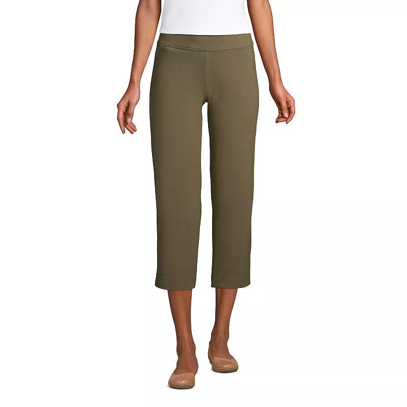 Women's Lands' End Starfish Straight-Leg Pull-On Crop Pants, Size: Small Tall, Black Product Image