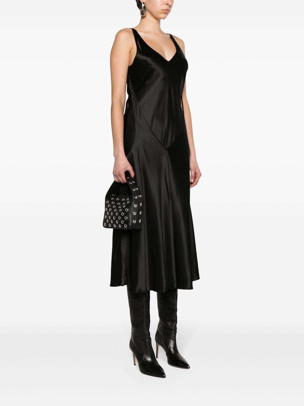 KHAITE Elena Small Studded Textured-leather Shoulder Bag In Black Product Image