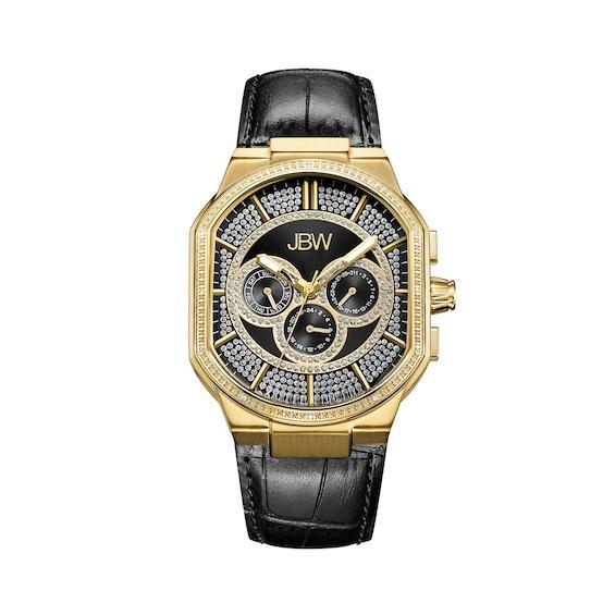 Jbw Mens Orion Diamond (1/8 ct.t.w.) 18k Gold Plated Stainless Steel Watch Product Image