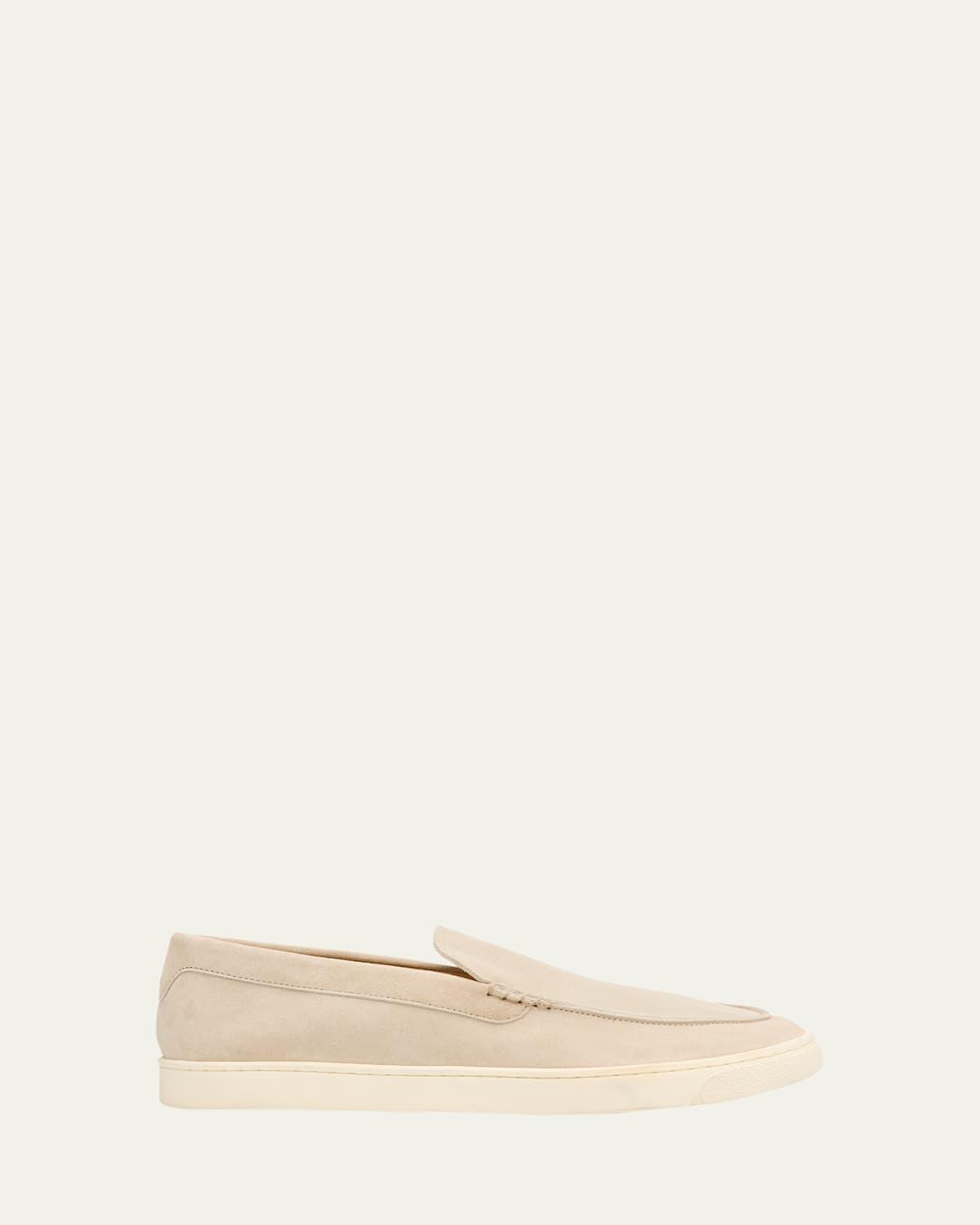 Mens Textured Suede Loafers Product Image