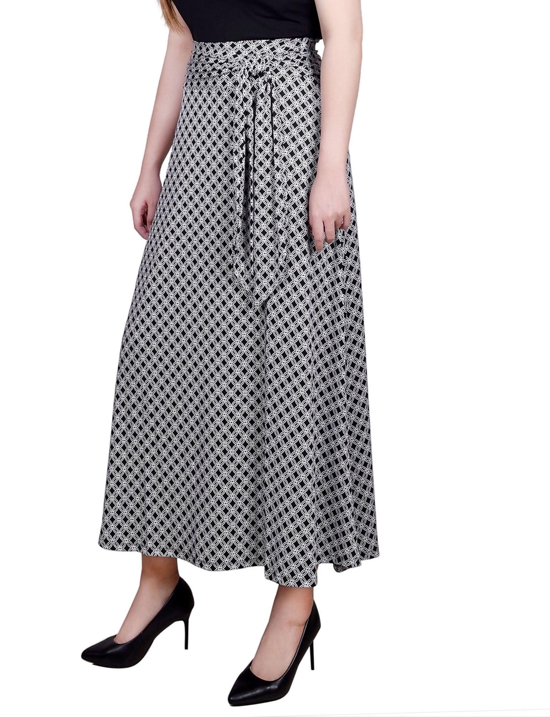 Black White New Iconic Maxi Skirt With Sash Waist Tie Product Image