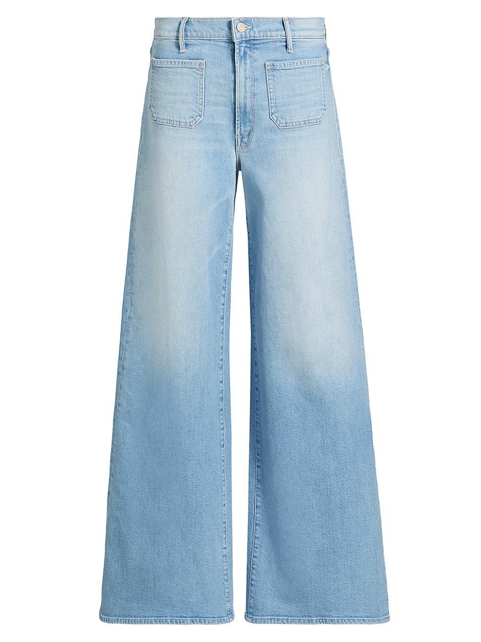 Womens Undercover Sneak Mid-Rise Wide-Leg Jeans Product Image