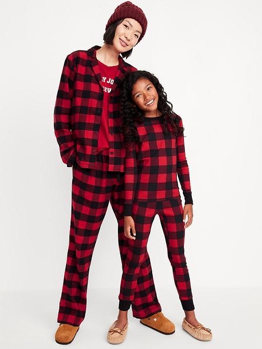 Mid-Rise Flannel Pajama Pants for Women Product Image