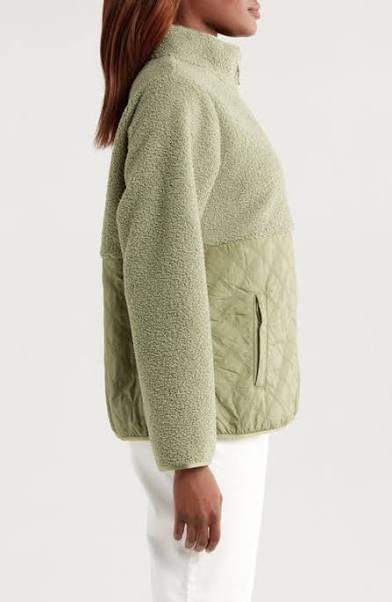 Tommy Bahama Quilted Faux Sherpa Sage Jacket Product Image