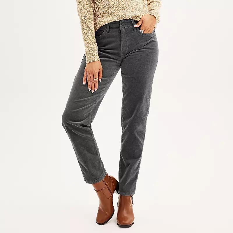 Womens Croft & Barrow Corduroy Bootcut Pants Vibrant Pink Product Image