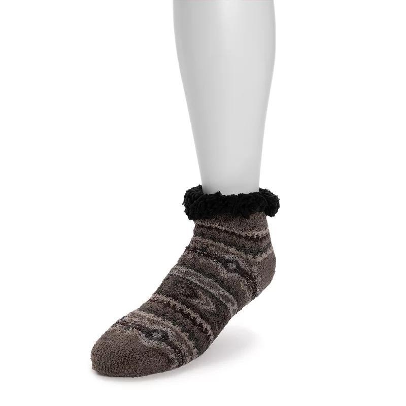 Men's MUK LUKS Refined Cozy Shortie Cabin Socks, Size: Small-Medium, Blue Product Image