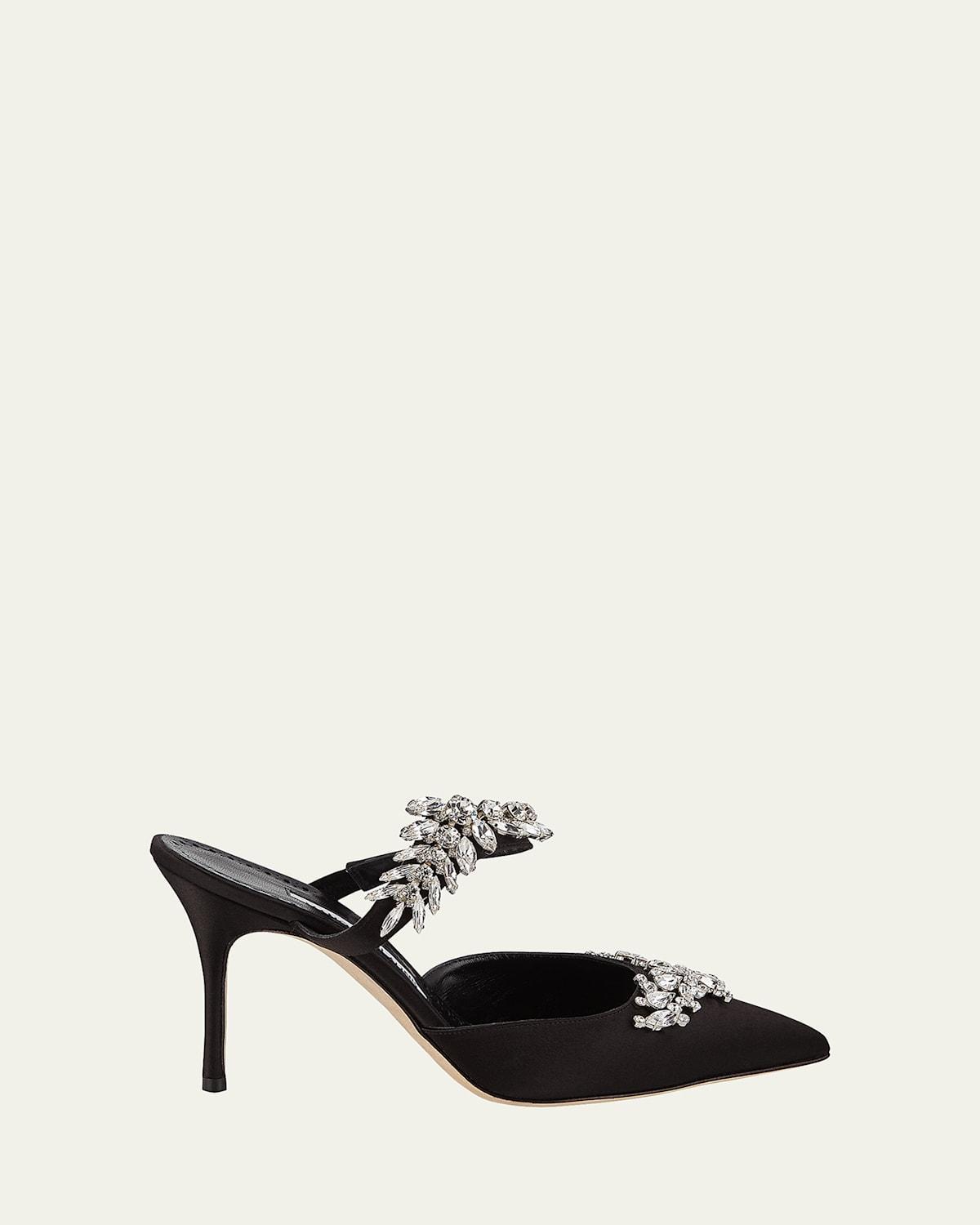 Womens Lurum 90MM Embellished Satin Mules Product Image