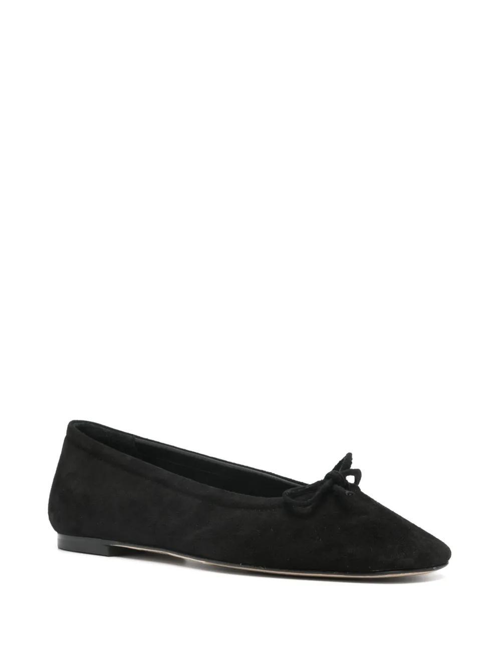 bow-detail suede ballerina shoes Product Image