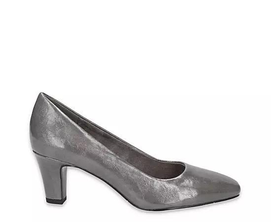 Easy Street Poet Women's Square Toe Pumps, Size: 7.5, Black Crinkled Patent Product Image