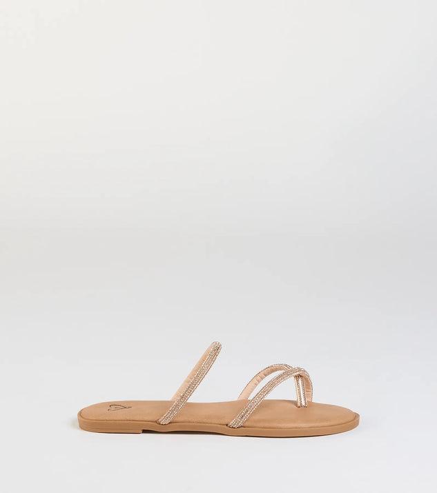 Always Shining Rhinestone Strappy Sandals Product Image
