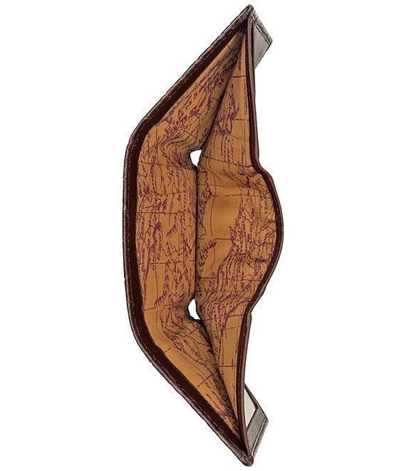 Nash Moderna Faux-Croco Full-Grain Leather Trifold Wallet Product Image