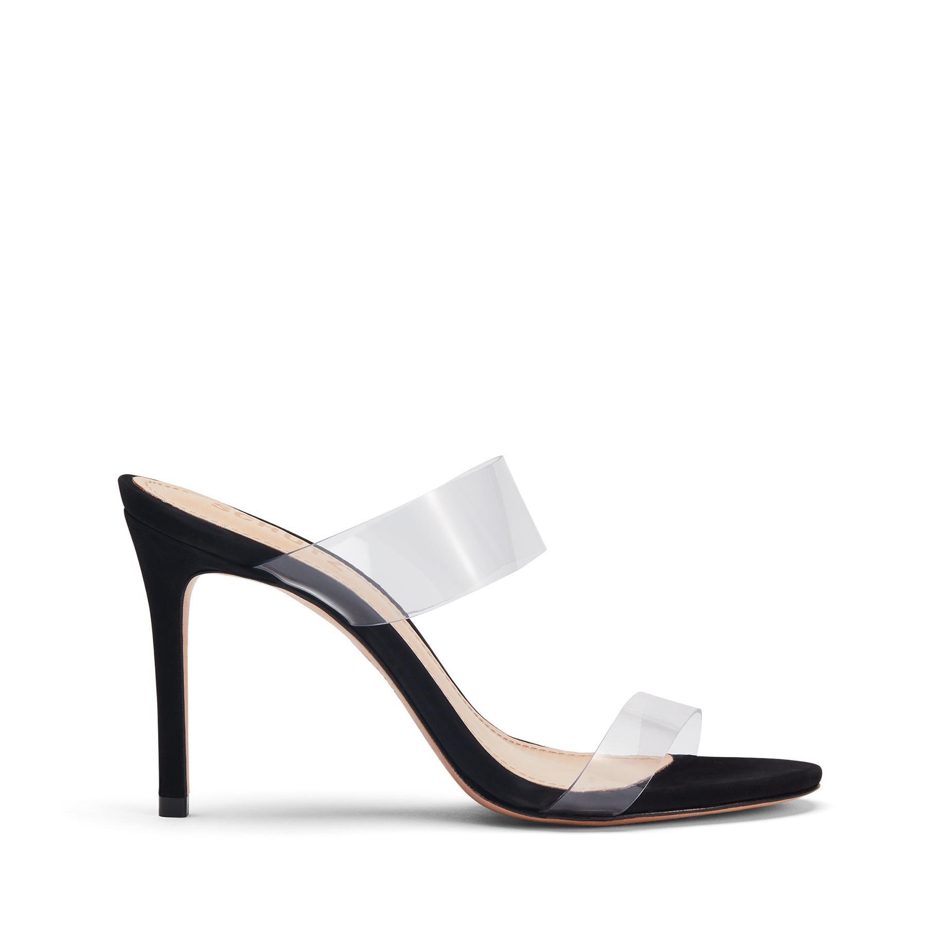 Schutz Womens Ariella Clear Strap High-Heel Slide Sandals Product Image