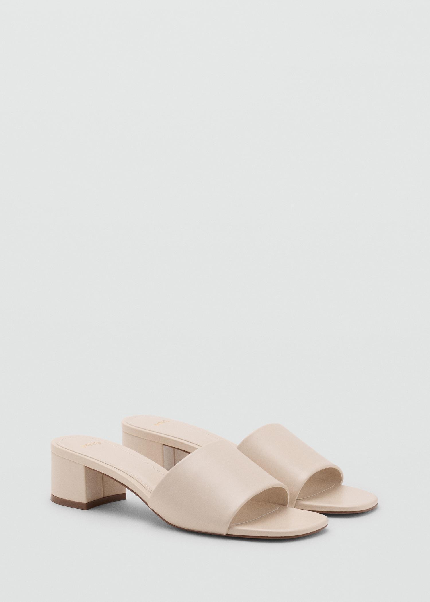 Block-heel sandals with strap - Women | MANGO USA Product Image
