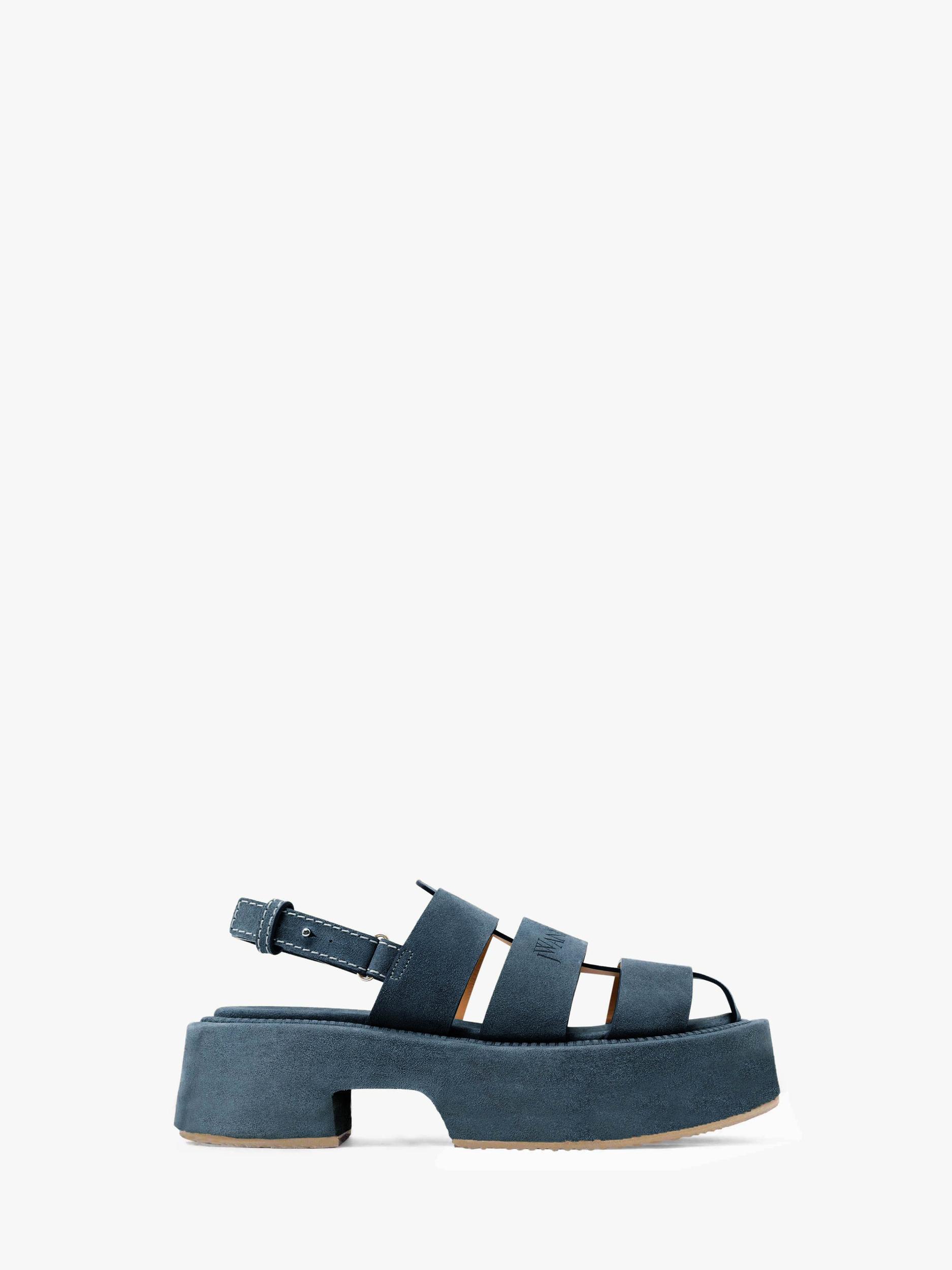 SUEDE PLATFORM FISHERMAN SANDALS Product Image