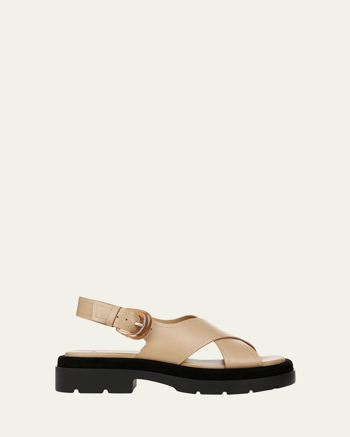 Vince Womens Helena Leather Flat Sandals Product Image
