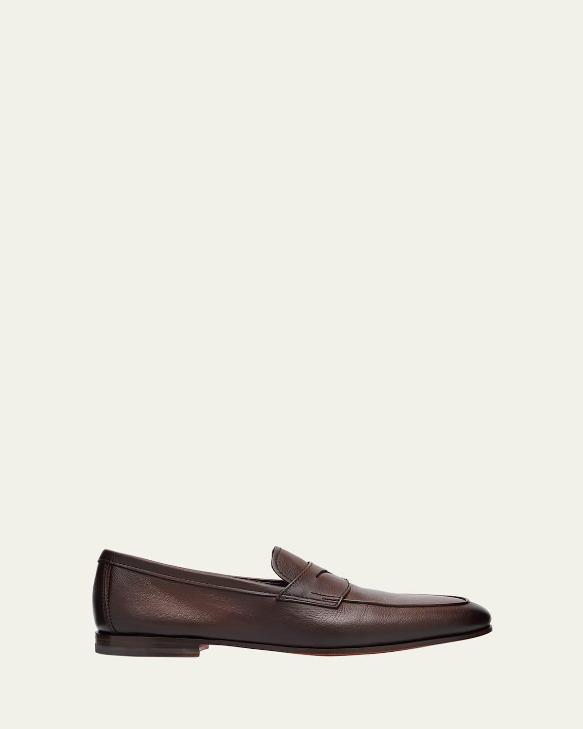 Mens Birdee Leather Point-Toe Loafers Product Image