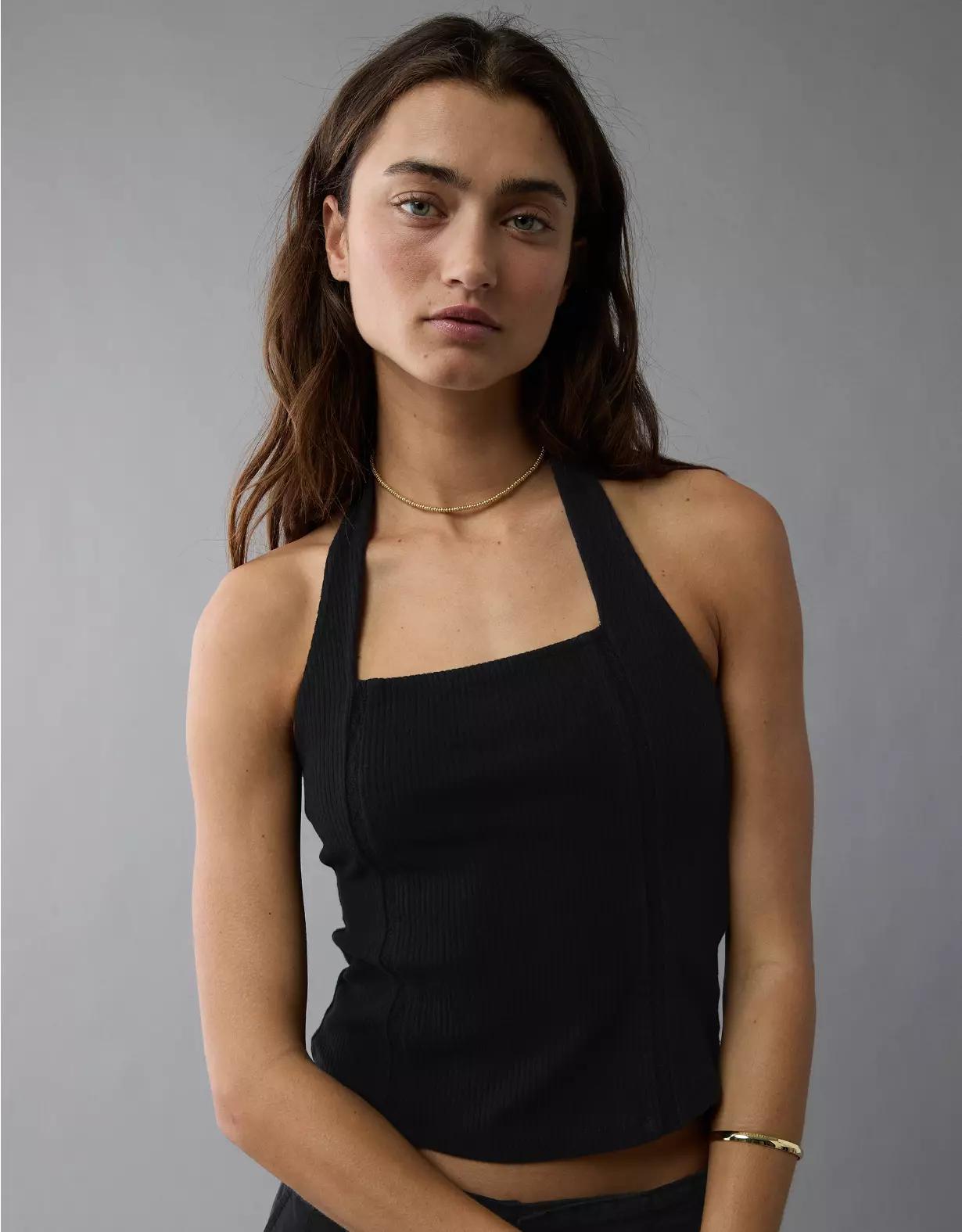 AE Lace Halter Tank Top Product Image