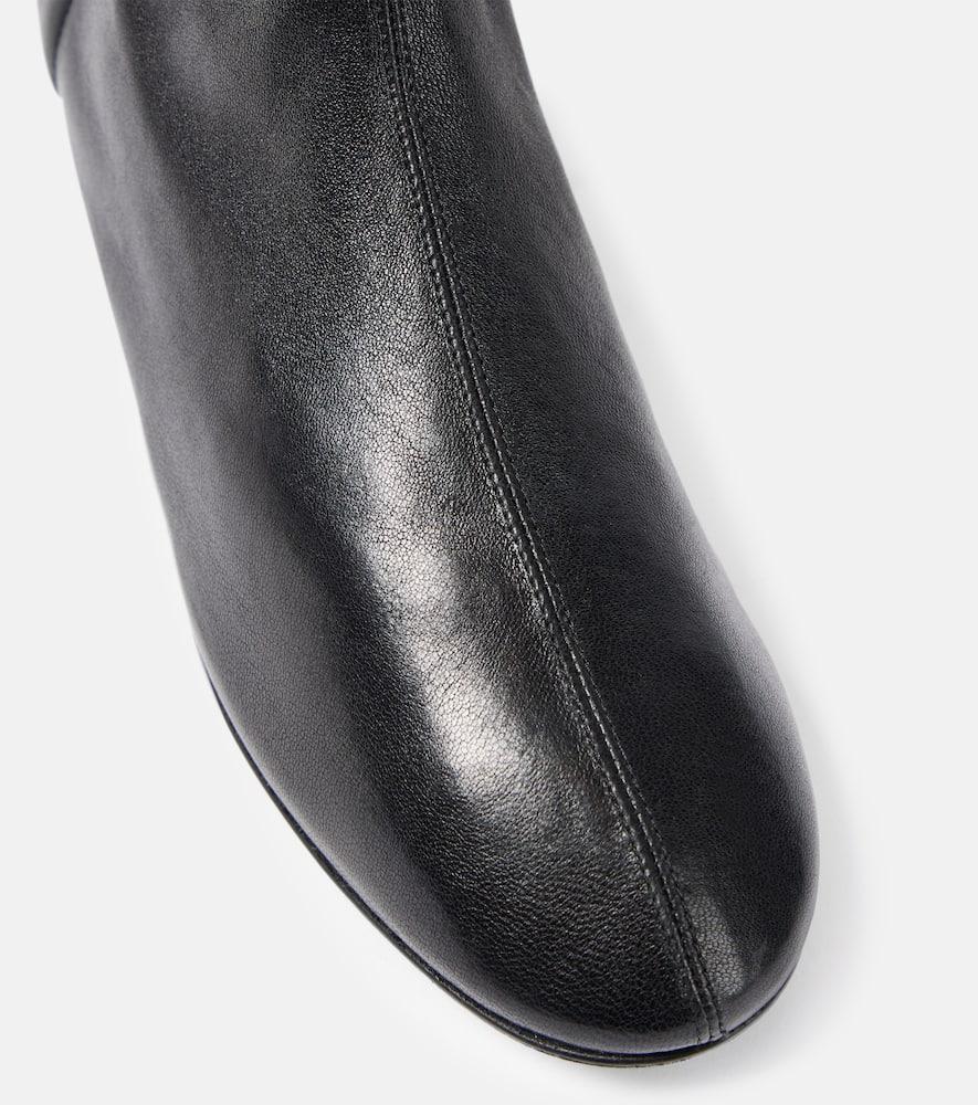 CO Round Toe Knee High Booties 001 Black Product Image