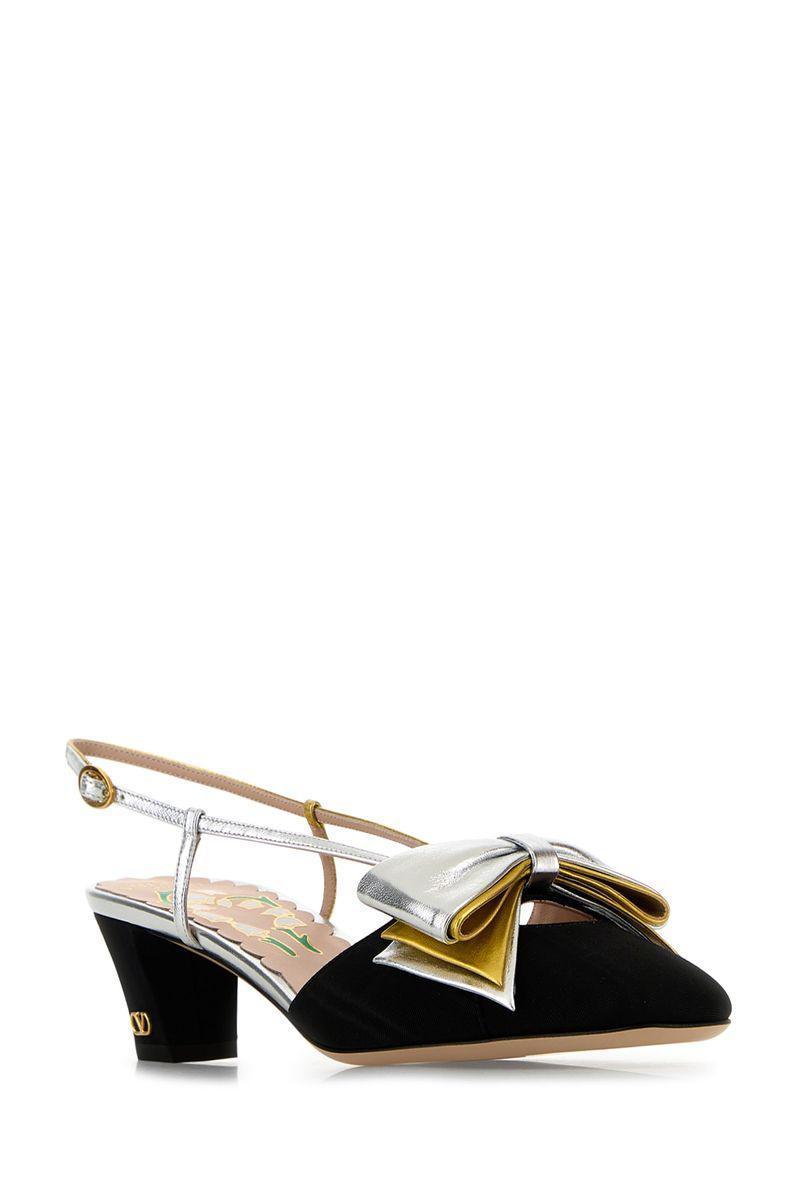 VALENTINO GARAVANI With Heel In Black+silver+old Gold Product Image