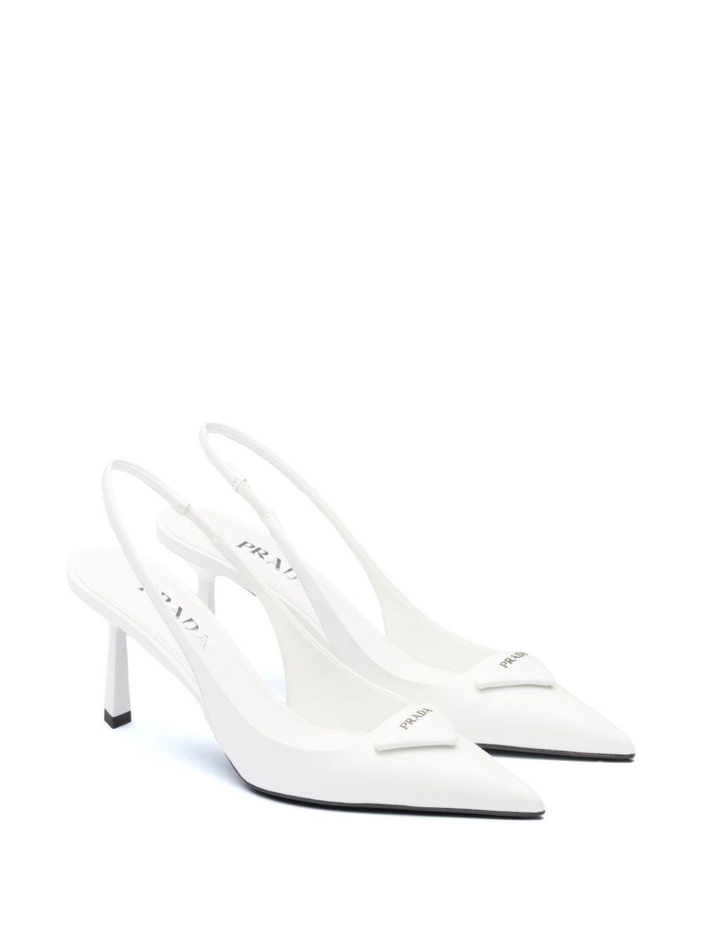 75mm leather slingback pumps Product Image