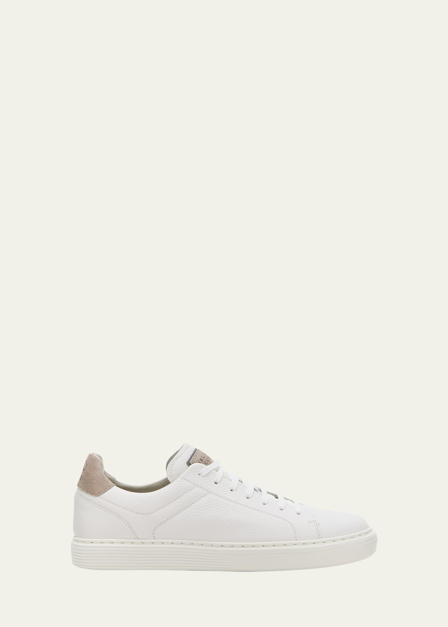 Mens Leather Low-Top Sneakers Product Image