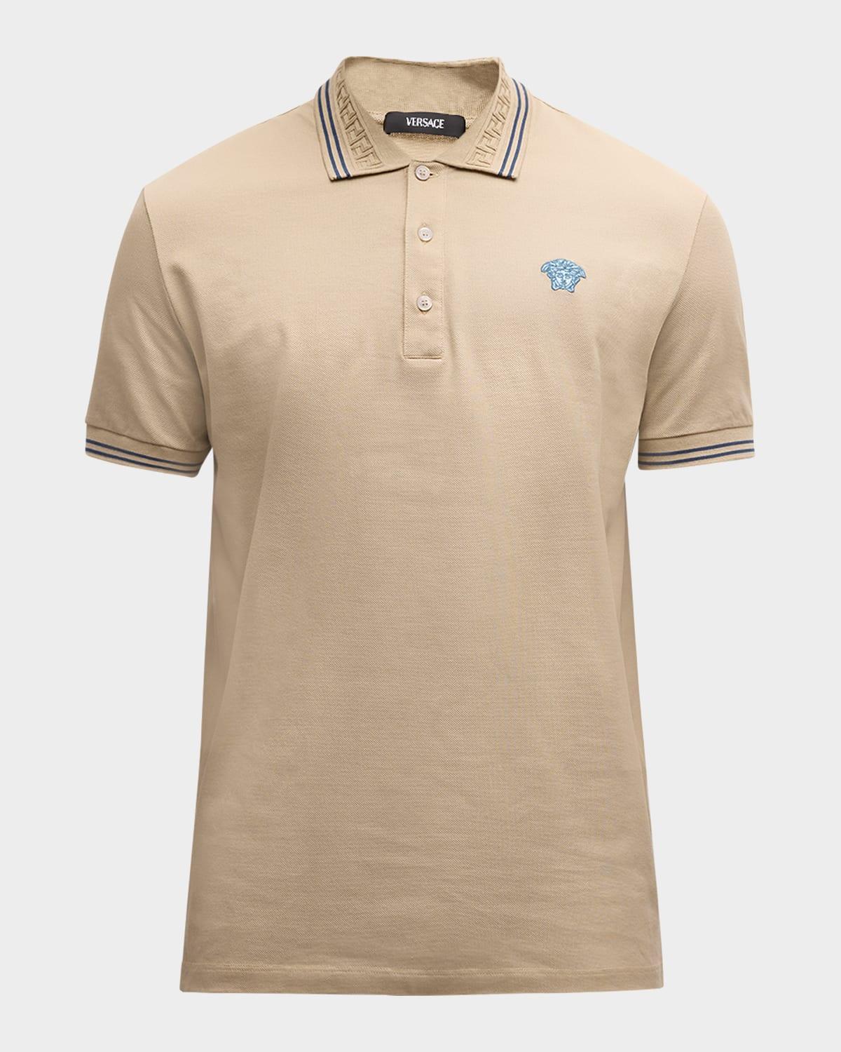 Mens Pop Medusa Tipped Polo Shirt Product Image