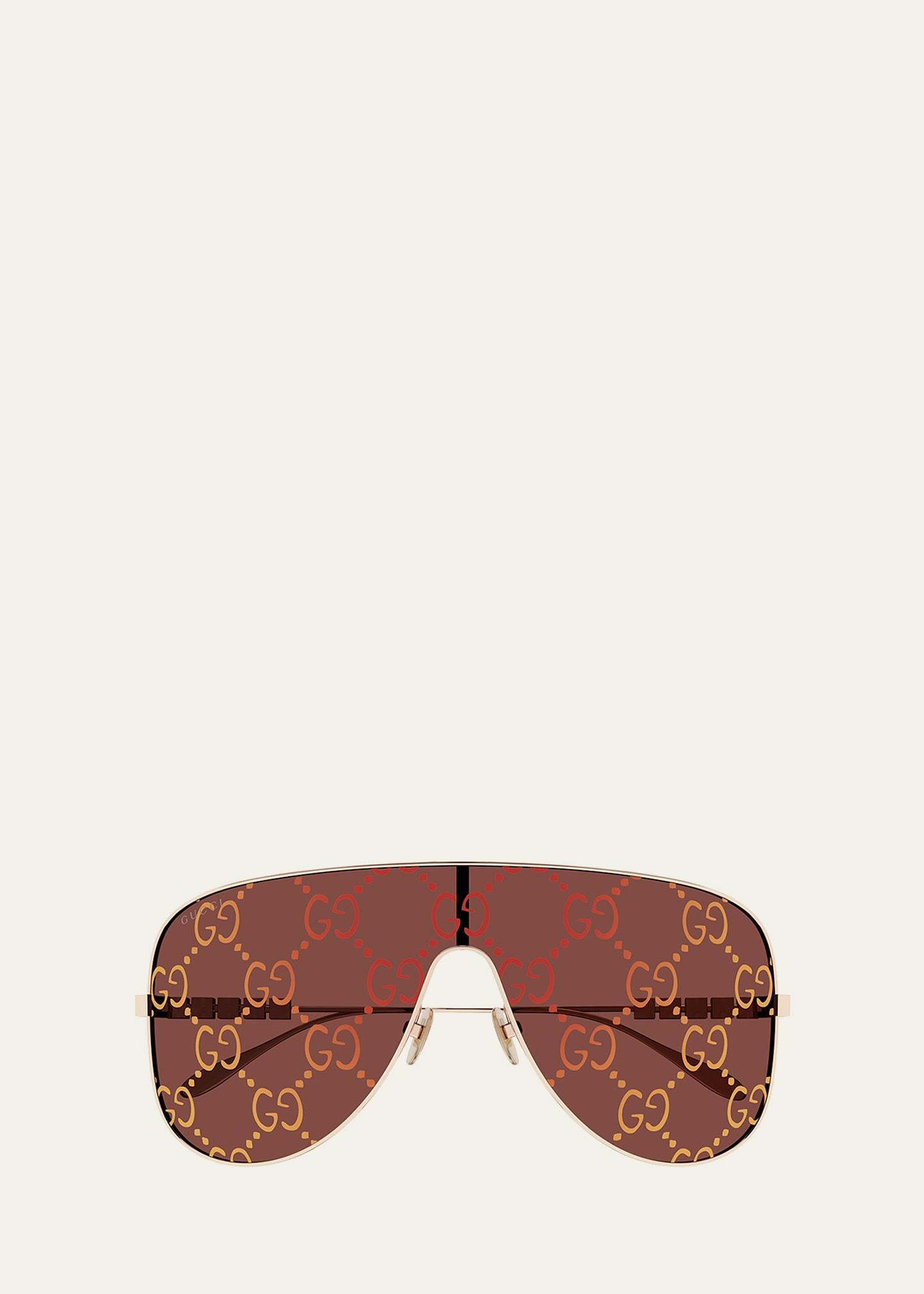 Womens Lettering 99MM Mask Sunglasses Product Image