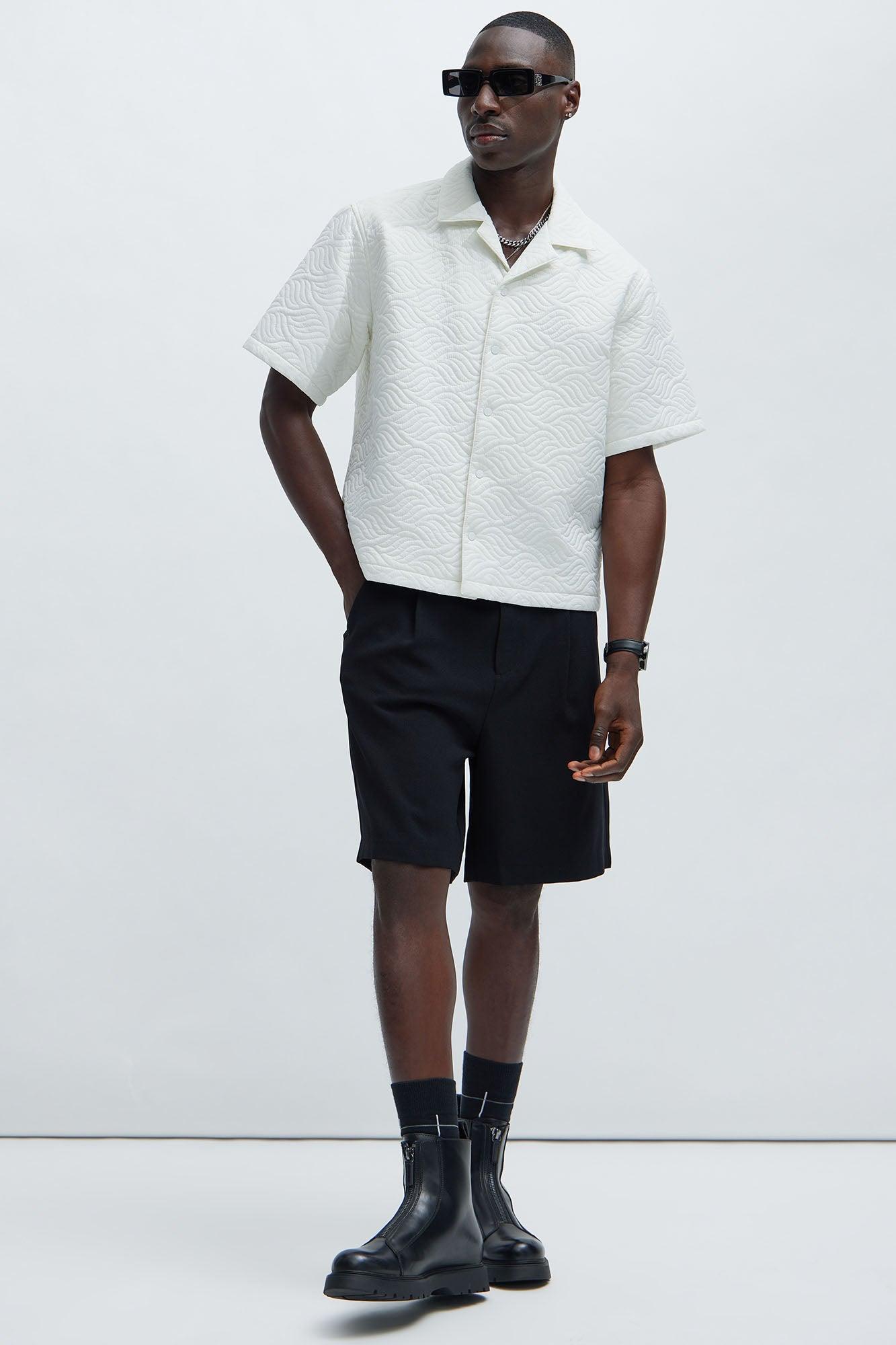 Java Quilted Nylon Shirt - White Product Image